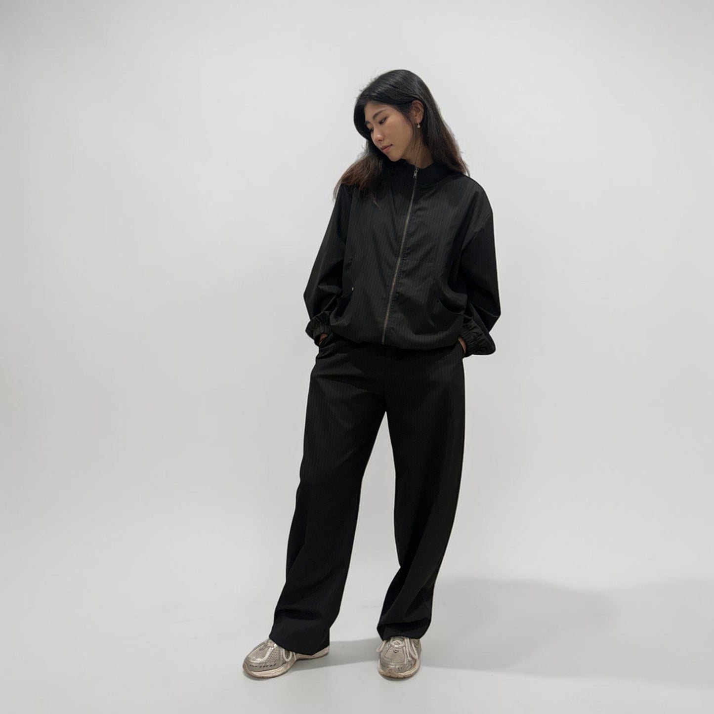 Kaleidoscope Sloane Pinstripe Jacket Black