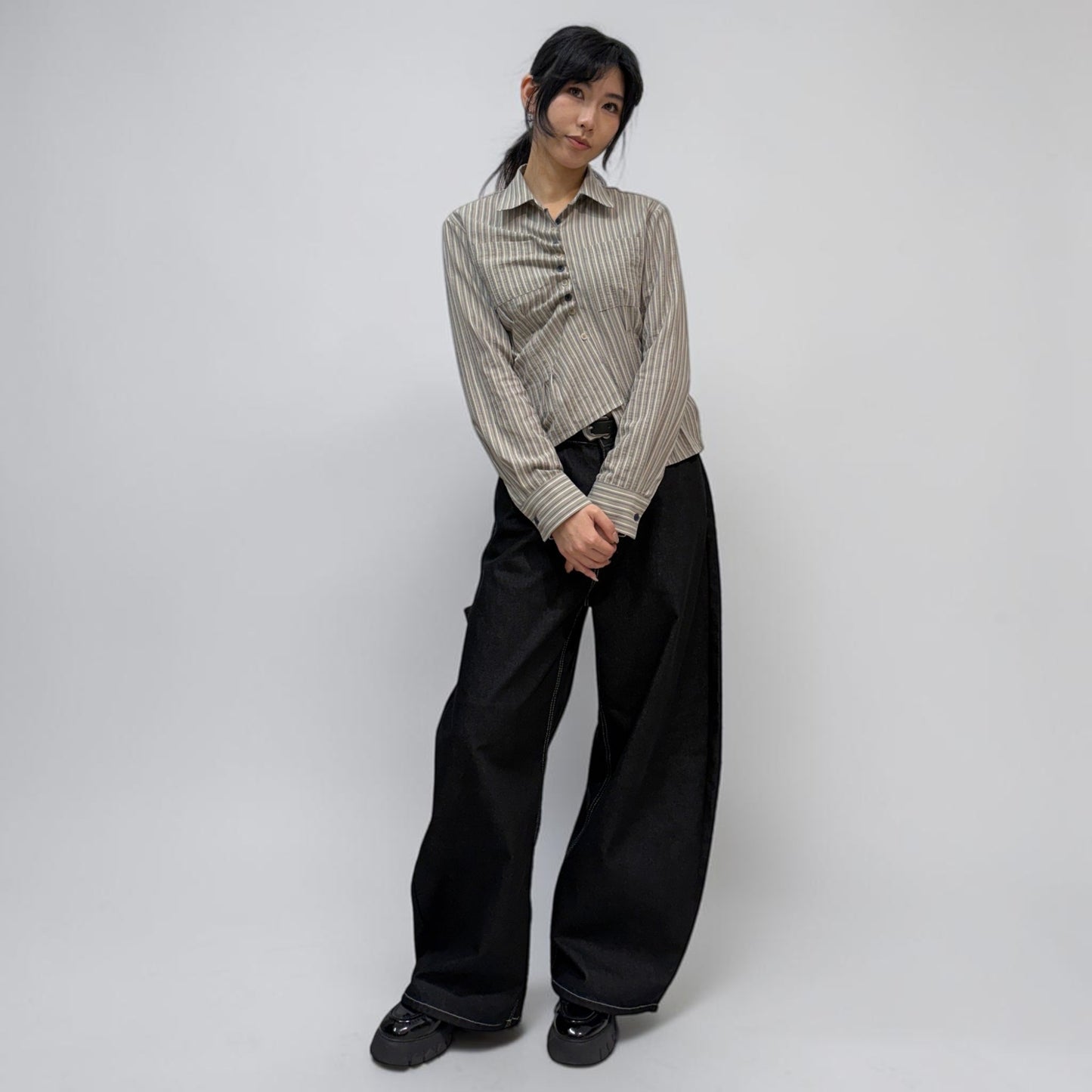 Askhaki Seoul Carrie Shirt Olive | ODD EVEN