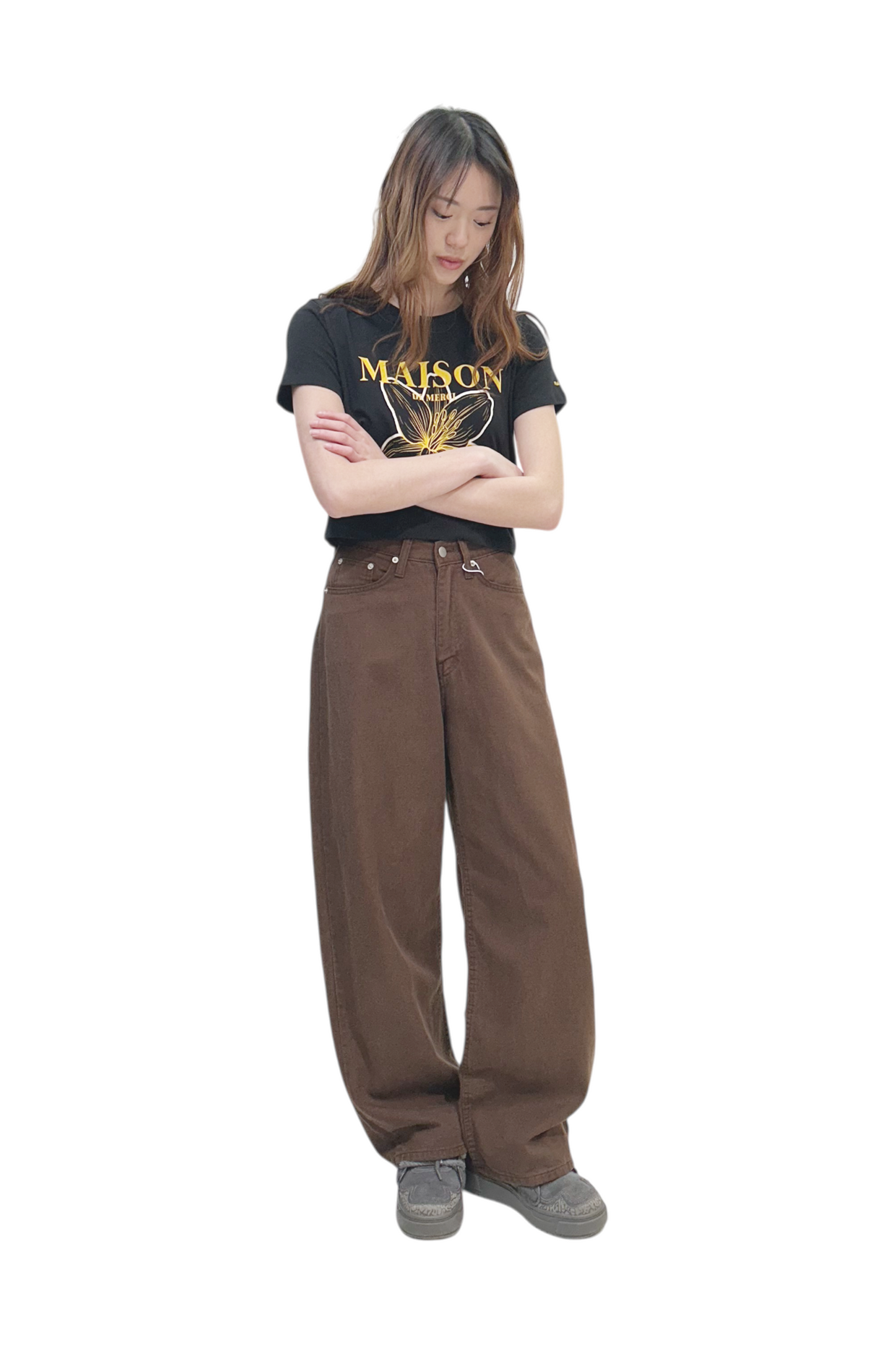 Develop Korea 4 Life Jeans Brown | ODD EVEN
