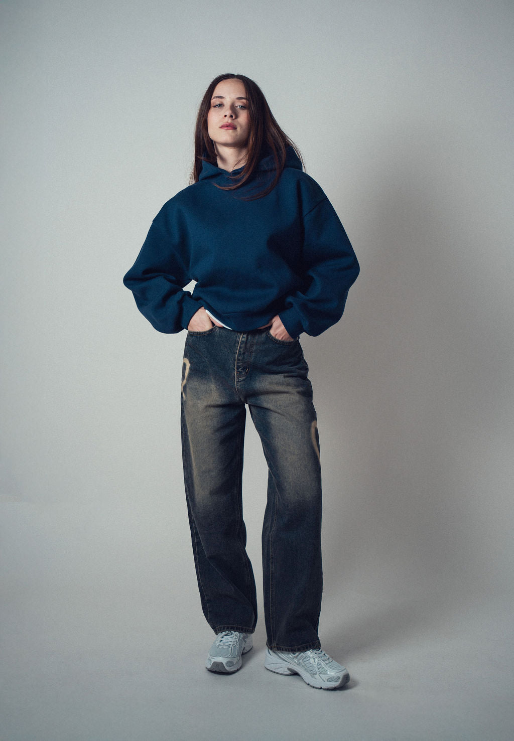 Develop Korea Hearts Collide Jeans Navy | ODD EVEN
