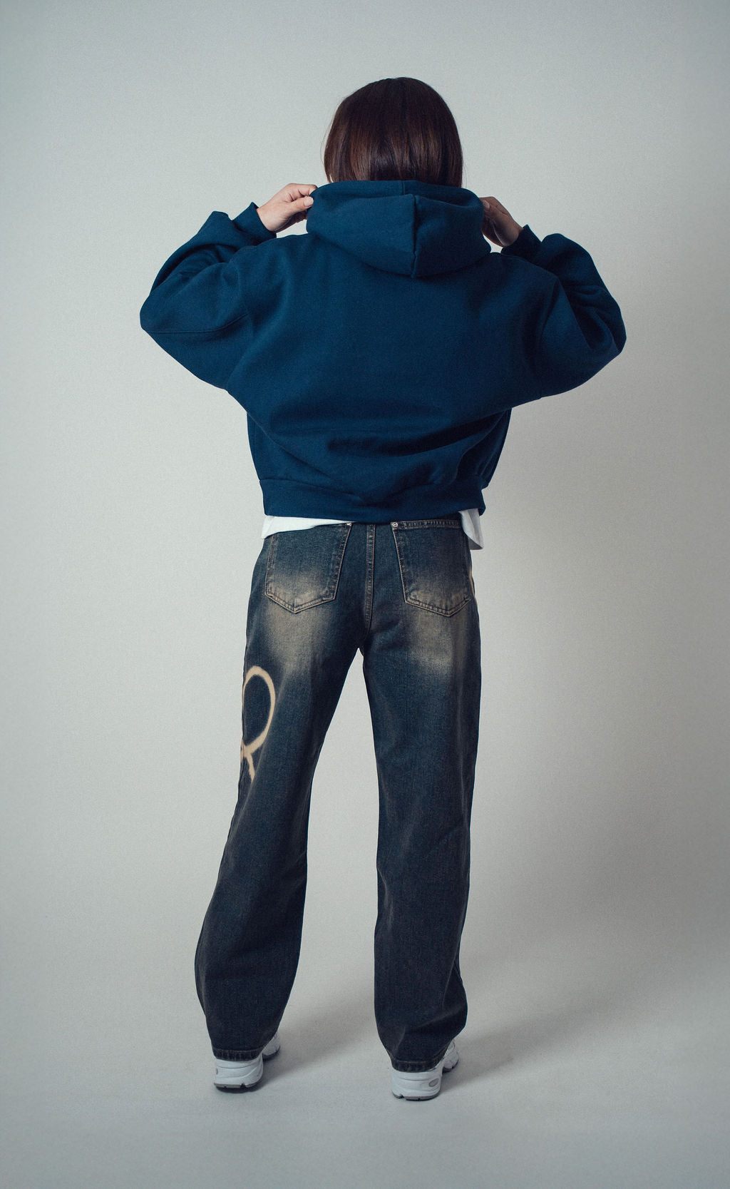 Develop Korea Hearts Collide Jeans Navy | ODD EVEN