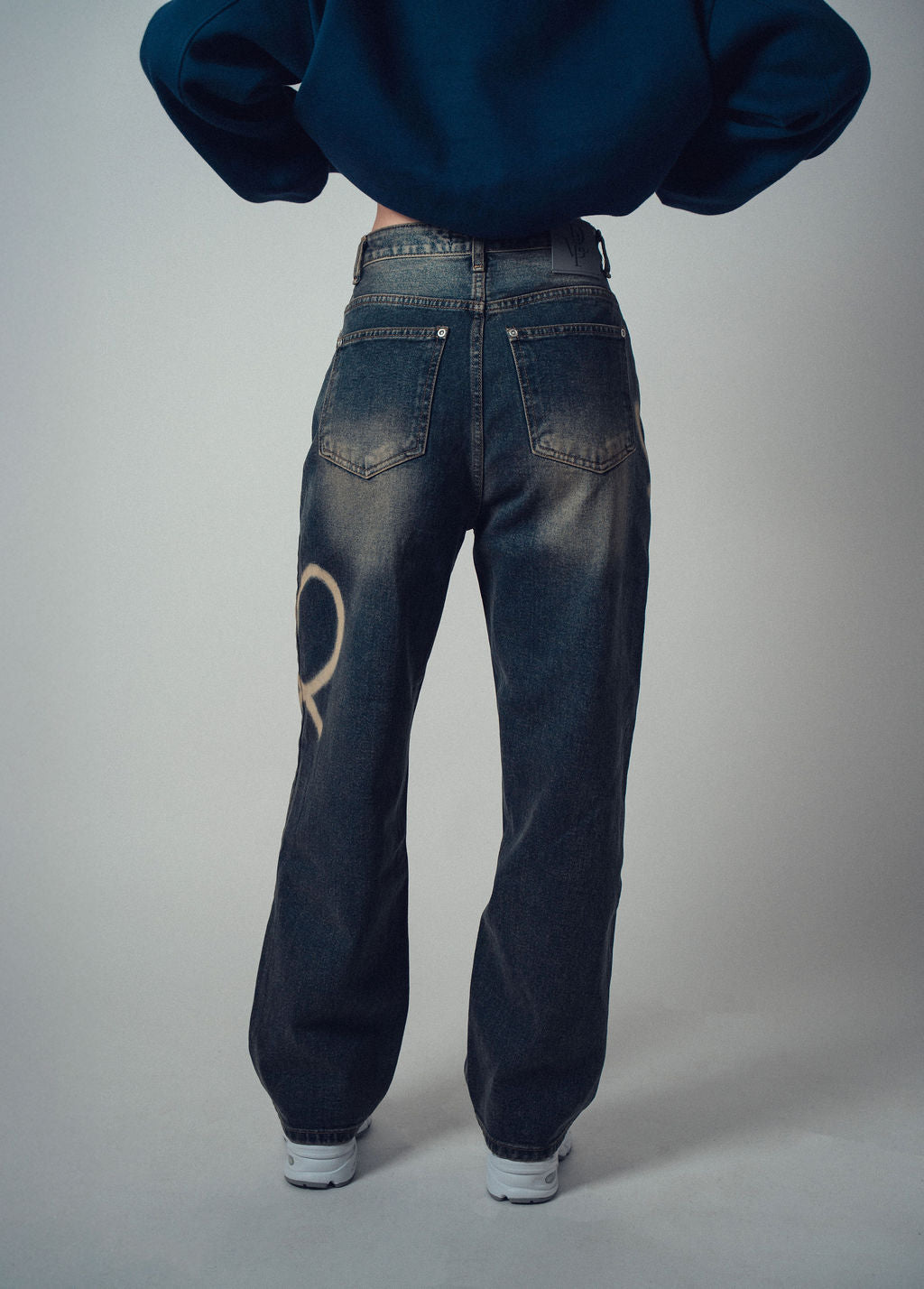 Develop Korea Hearts Collide Jeans Navy | ODD EVEN