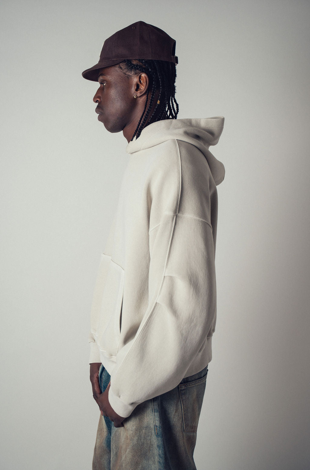 Invis-Able Athletic Pullover Hoodie Beige | ODD EVEN