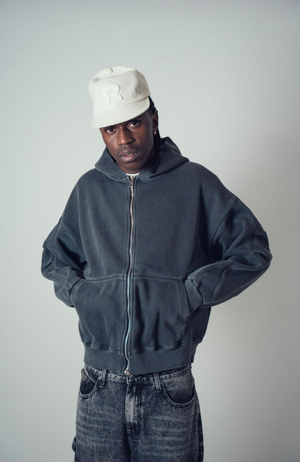 Invis-Able Athletic Zip Hoodie Charcoal | ODD EVEN
