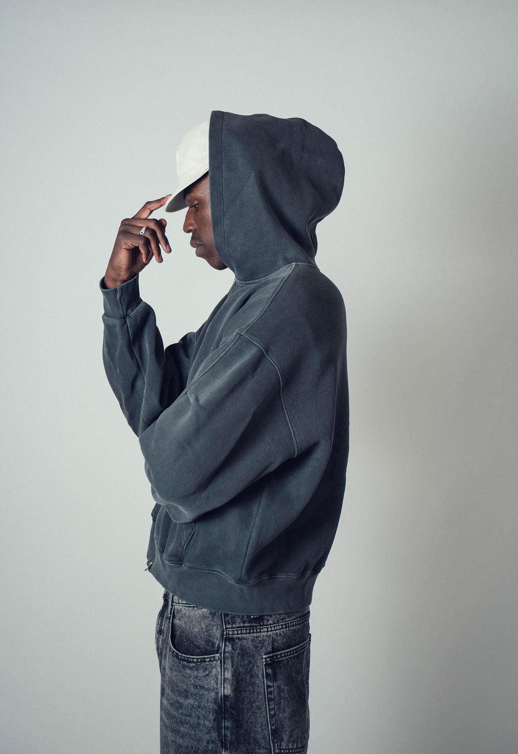 Invis-Able Athletic Zip Hoodie Charcoal | ODD EVEN