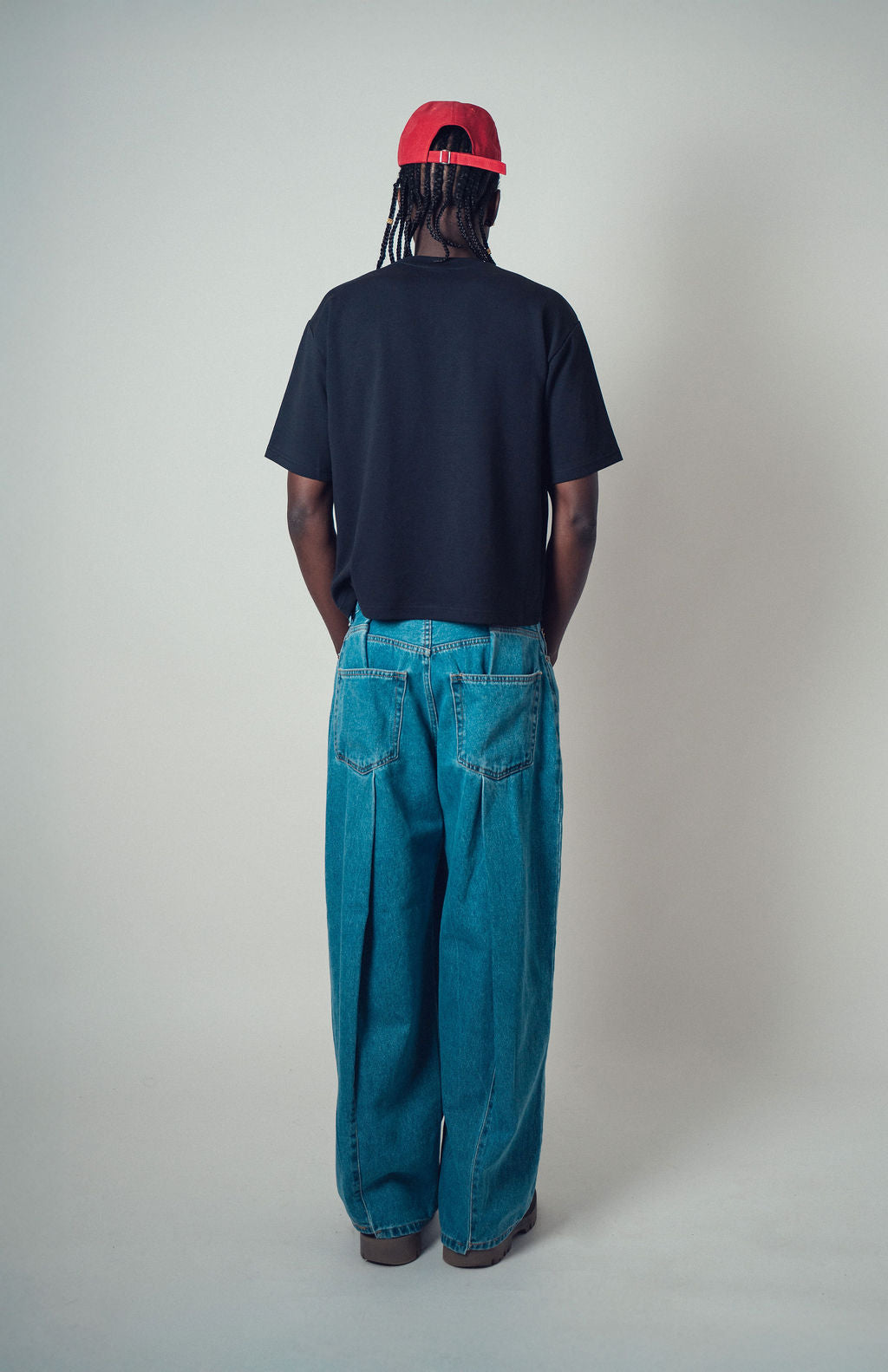 Howell Pleat Balloon Jeans Bluee | ODD EVEN