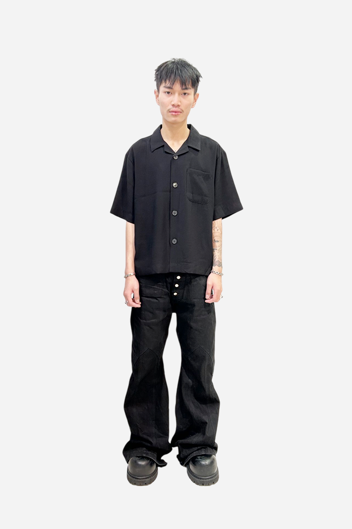 Malenkii Bloom Vacation S/S Shirt Black | ODD EVEN