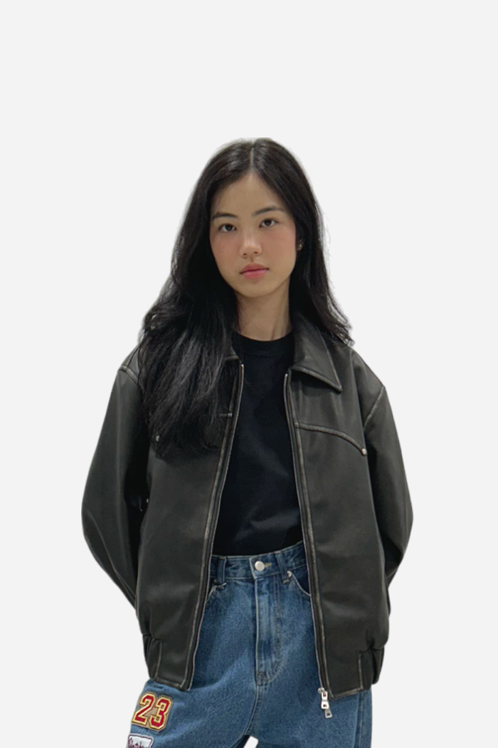 Kiimuir Brooklyn Vegan Leather Jacket Black