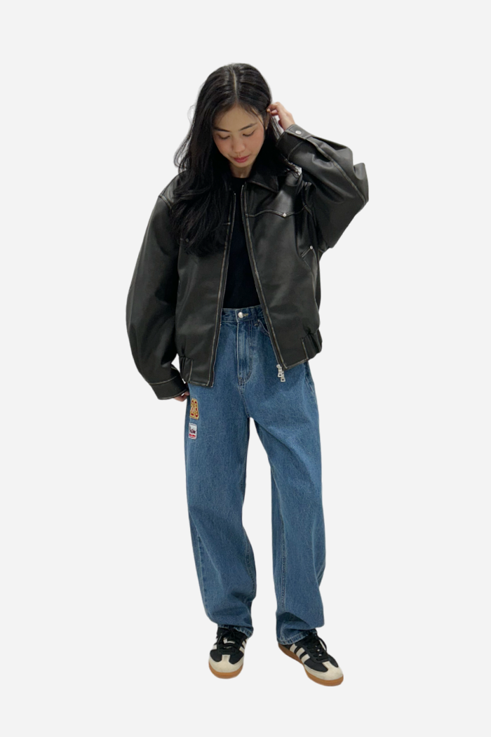 Kiimuir Brooklyn Vegan Leather Jacket Black