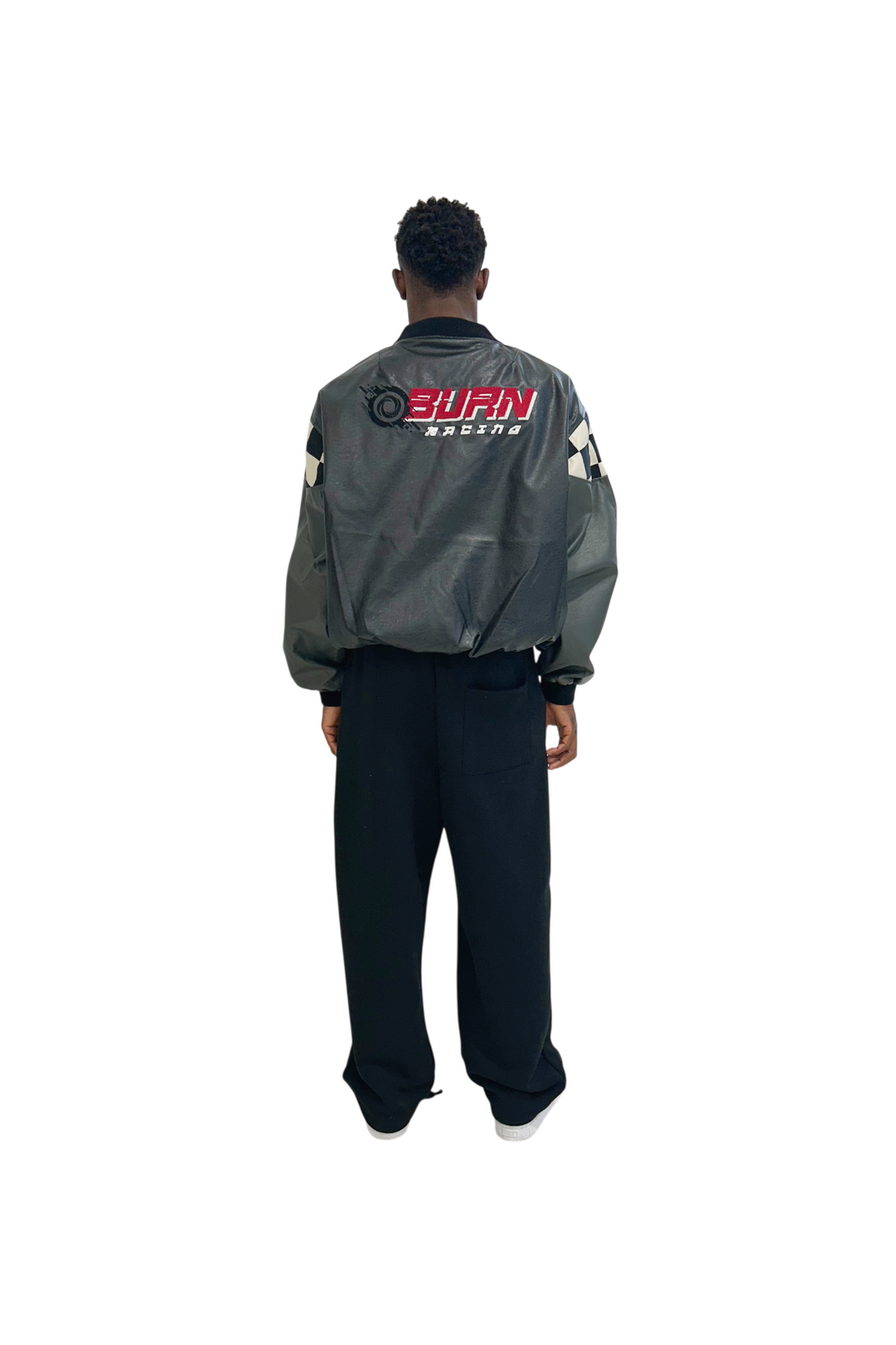 By Attention Burn Racing Jacket Black | ODD EVEN