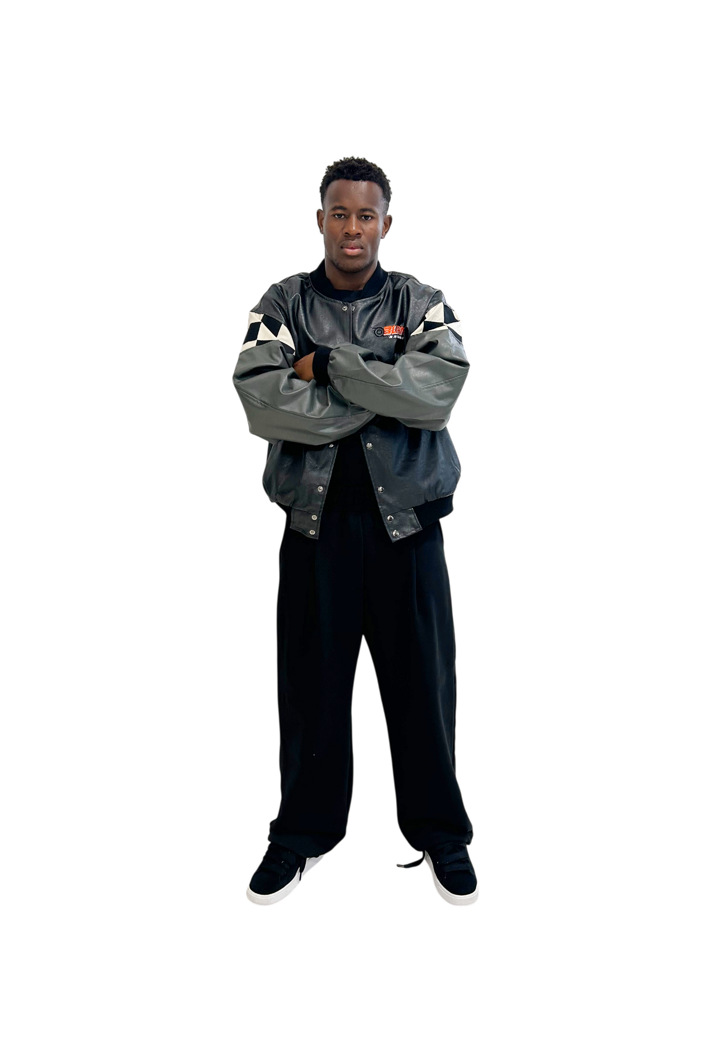 By Attention Burn Racing Jacket Black | ODD EVEN
