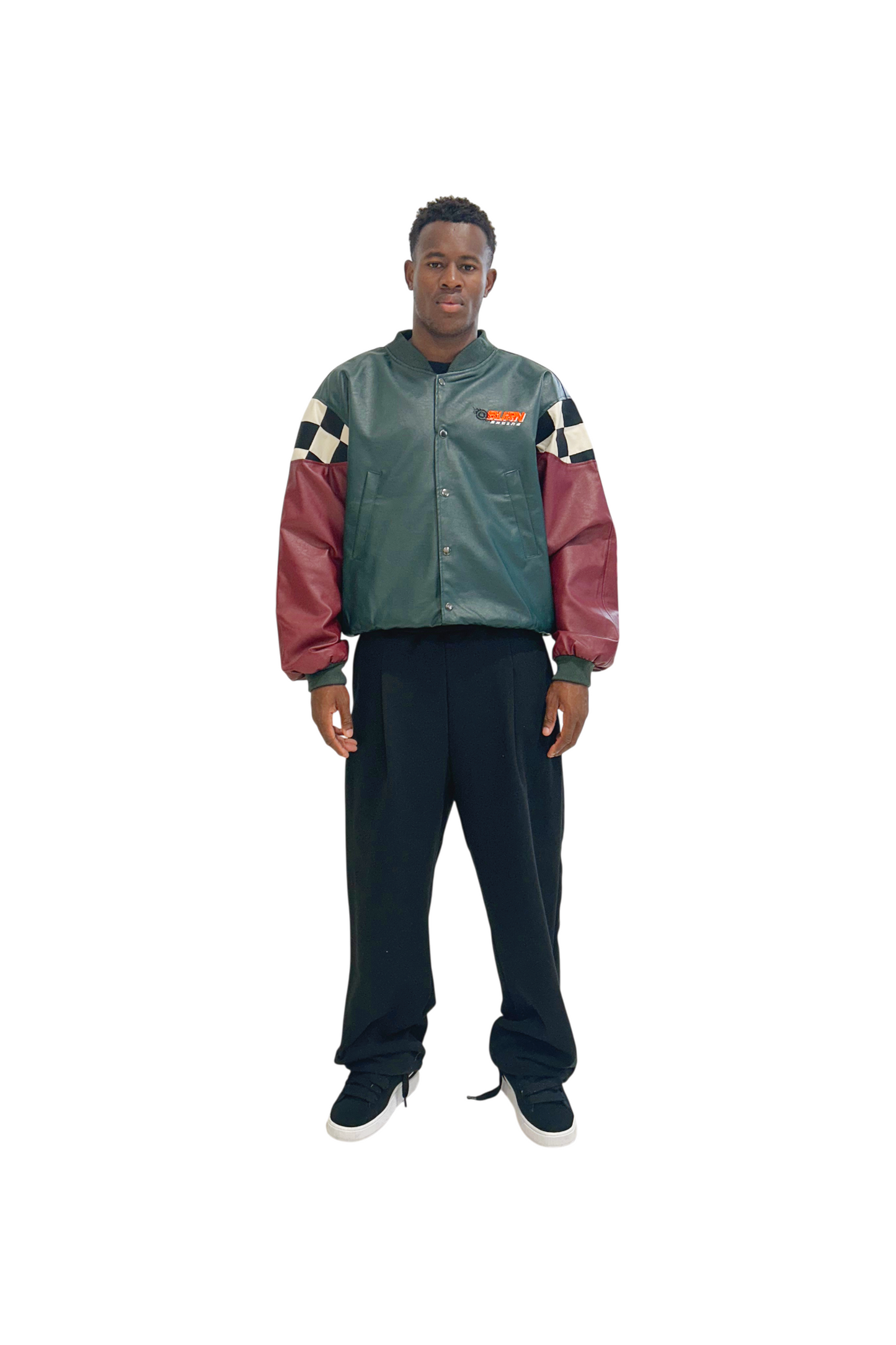 By Attention Burn Racing Jacket Forest Green | ODD EVEN