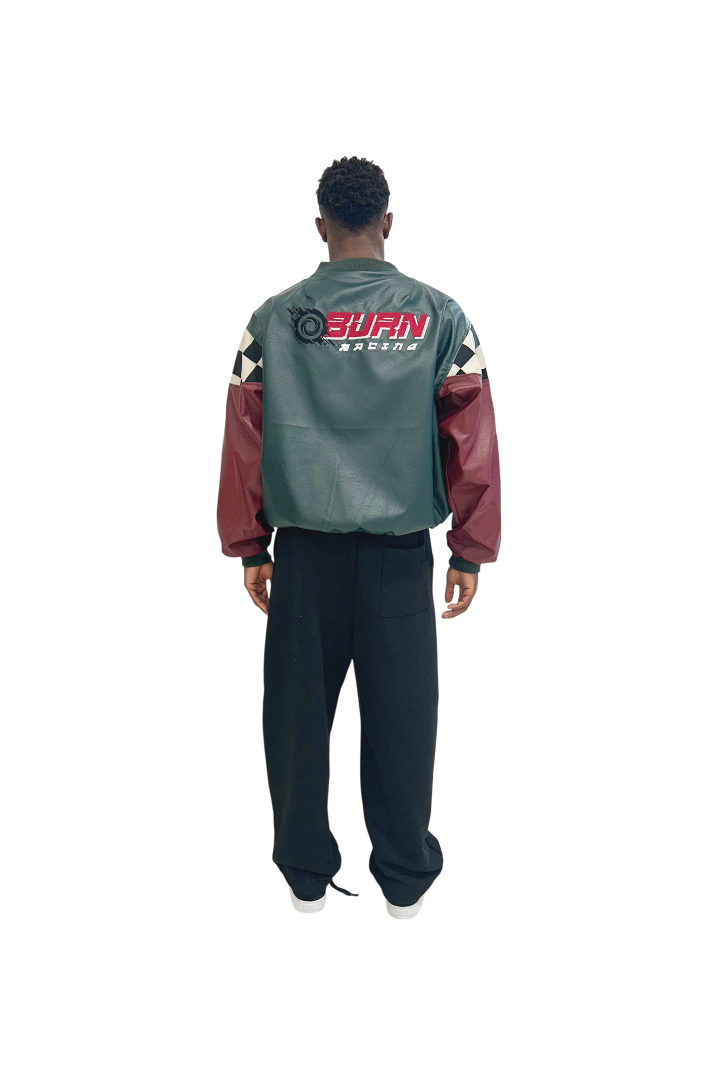 By Attention Burn Racing Jacket Forest Green | ODD EVEN