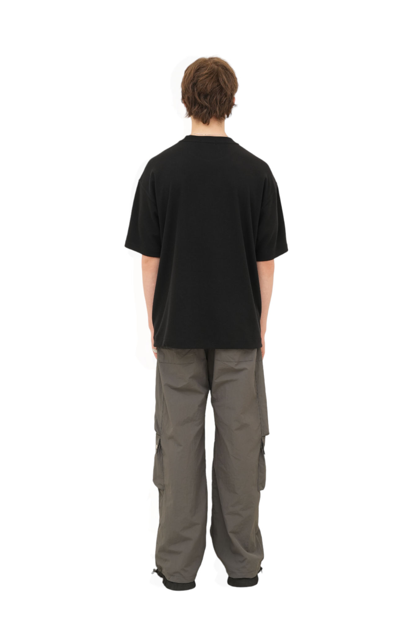Game Snap Button Detail Cargo Pants Charcoal