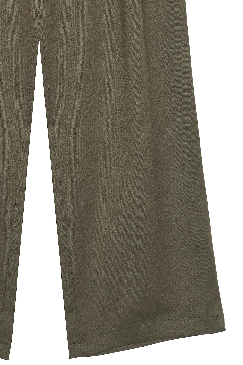 Margaret 2-Tuck Wide Leg Pants Dark Olive | ODD EVEN