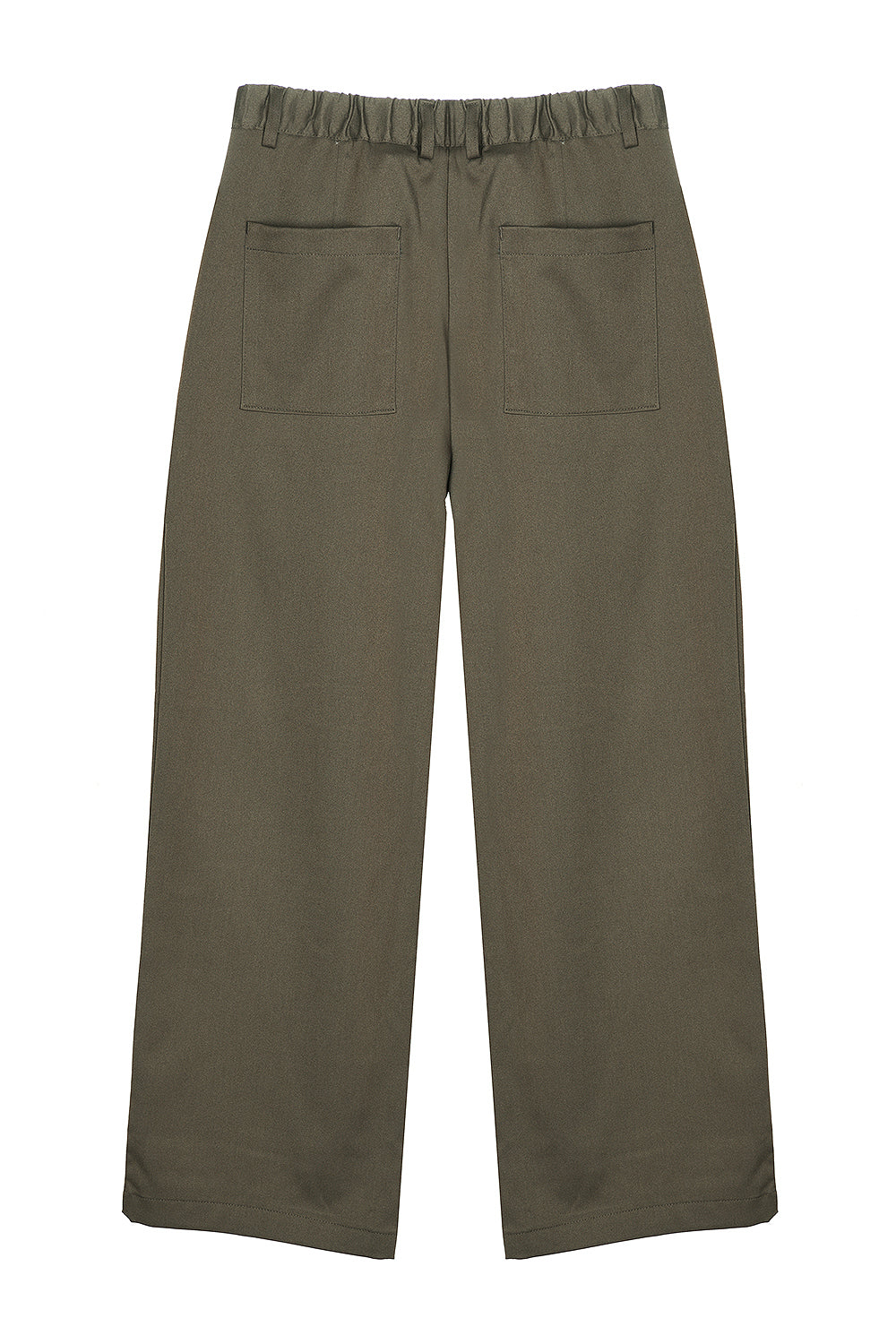 Margaret 2-Tuck Wide Leg Pants Dark Olive | ODD EVEN
