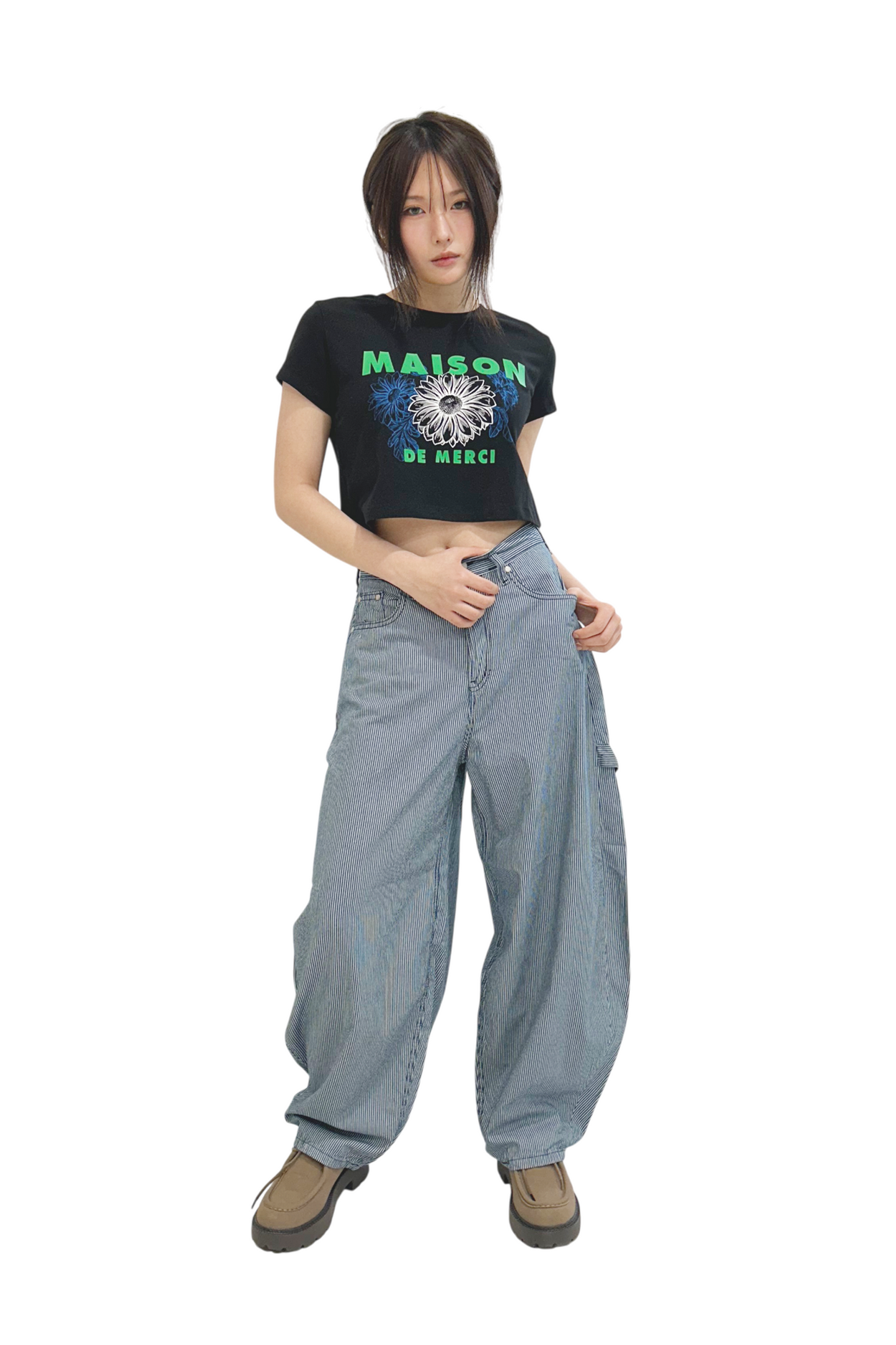Develop Korea Sk8er Boi Jeans Blue/White | ODD EVEN