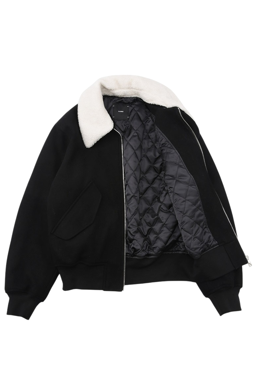 Ilcorso Evoque Wool Shearling Jacket Black | ODD EVEN