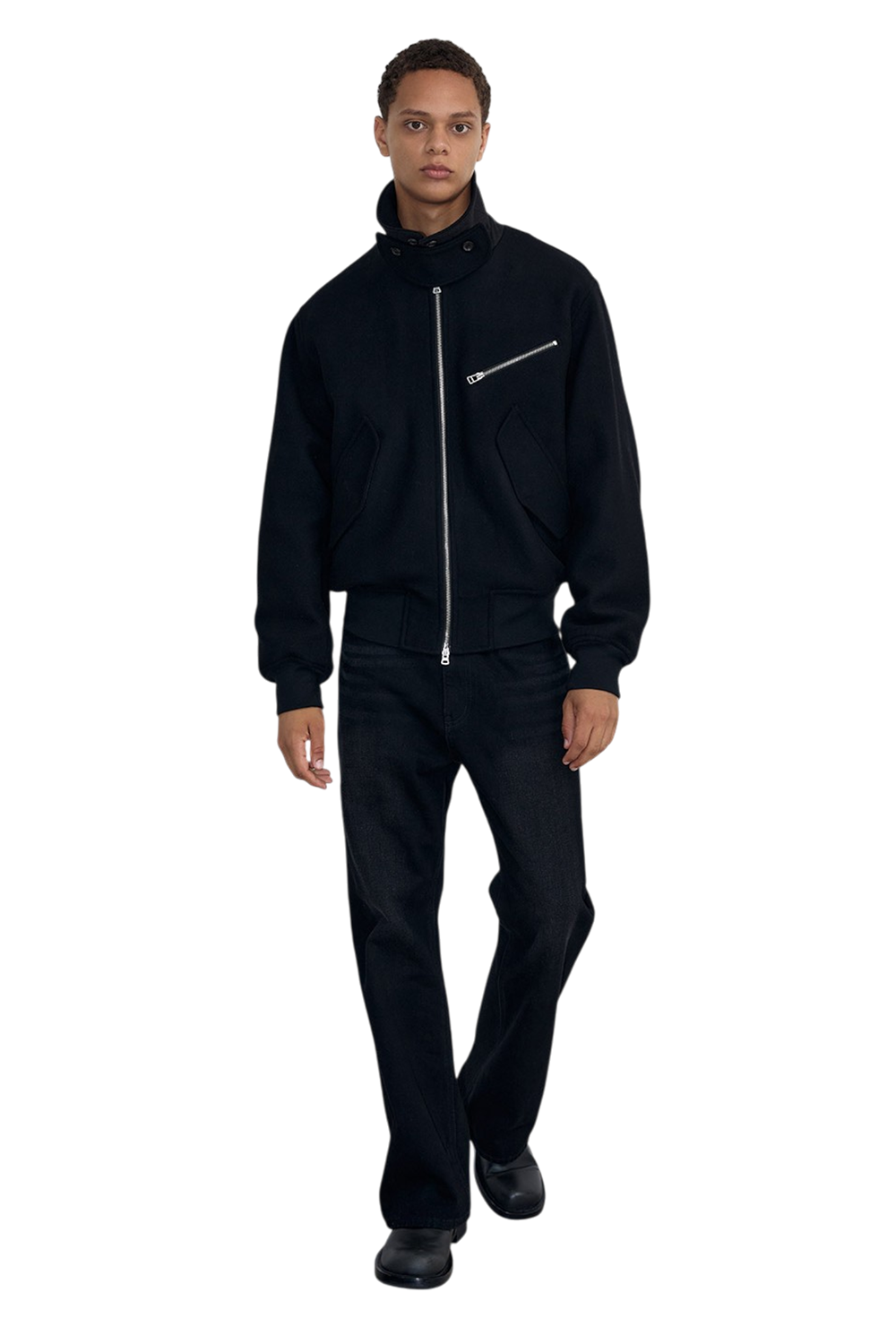 Ilcorso Evoque Wool Shearling Jacket Black | ODD EVEN