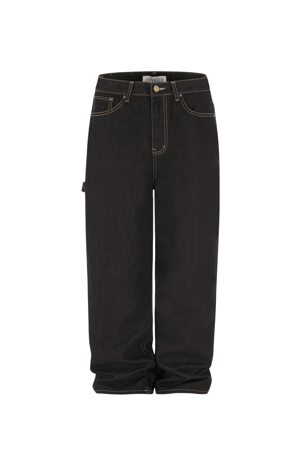 Develop Korea Golden Crown Jeans Black | ODD Even