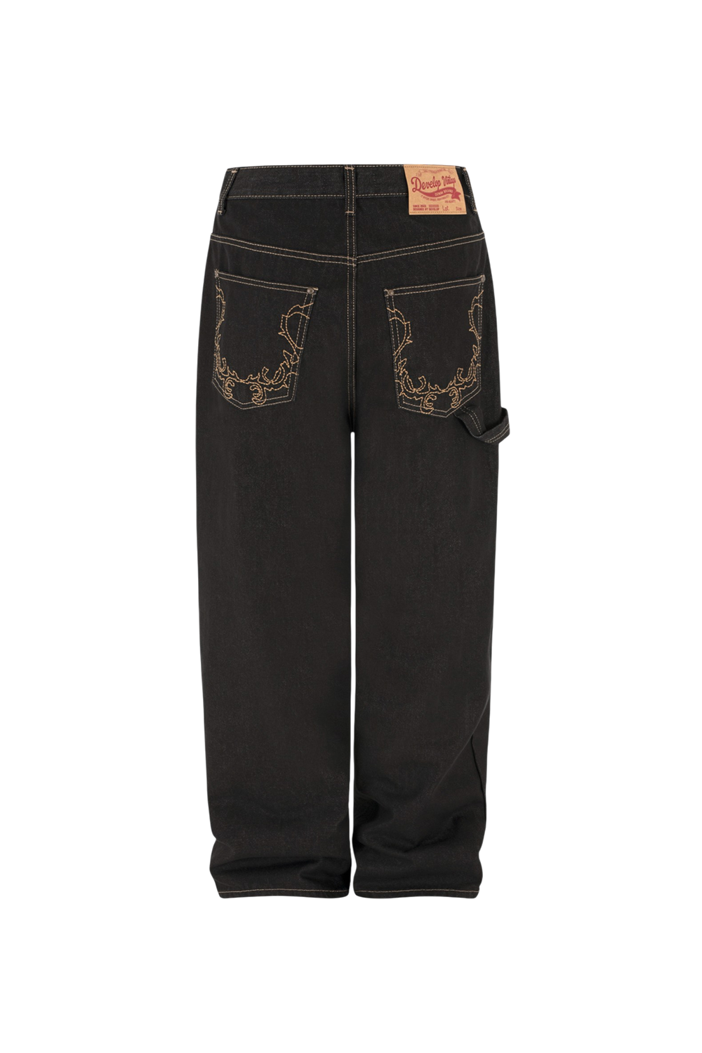 Develop Korea Golden Crown Jeans Black | ODD Even