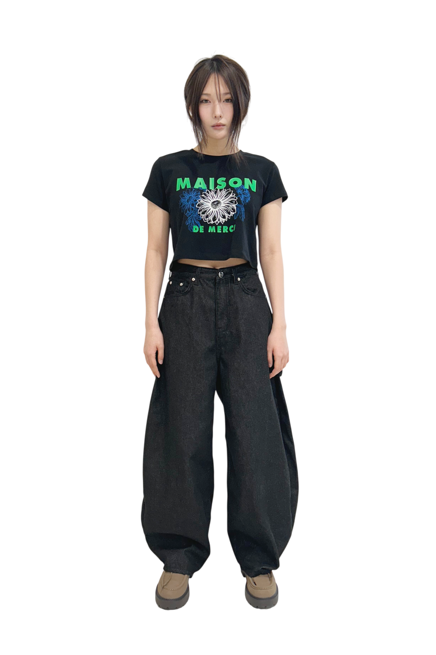 Develop Korea Gothic Cross Jeans Black | ODD EVEN