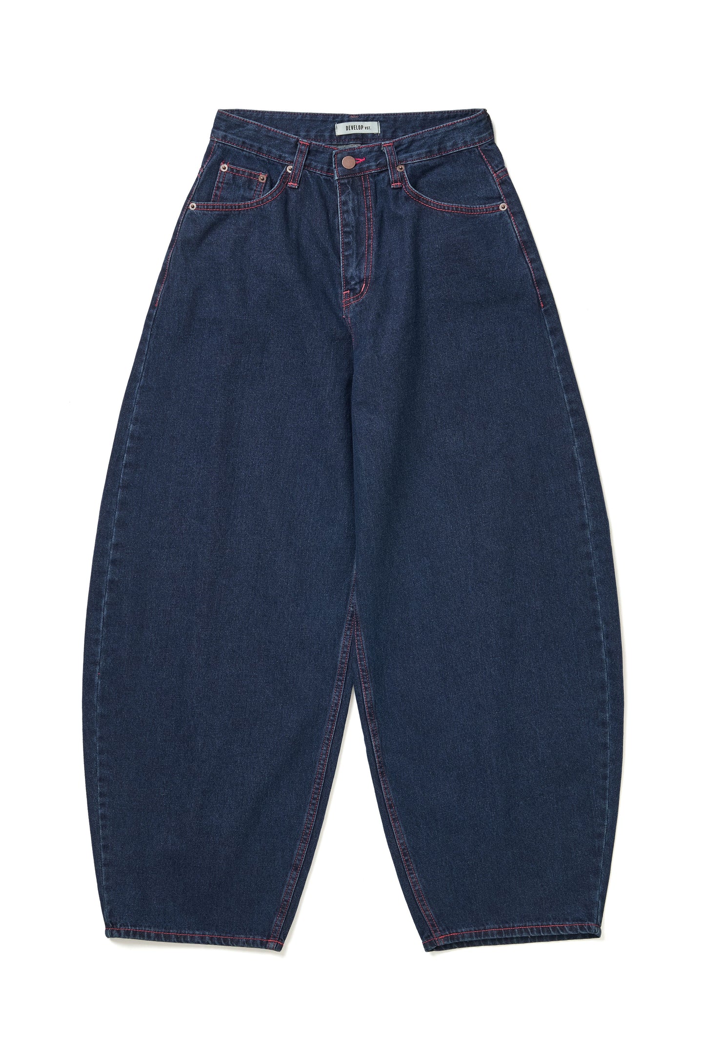 Develop Korea Pink Wave Jeans Blue | ODD EVEN
