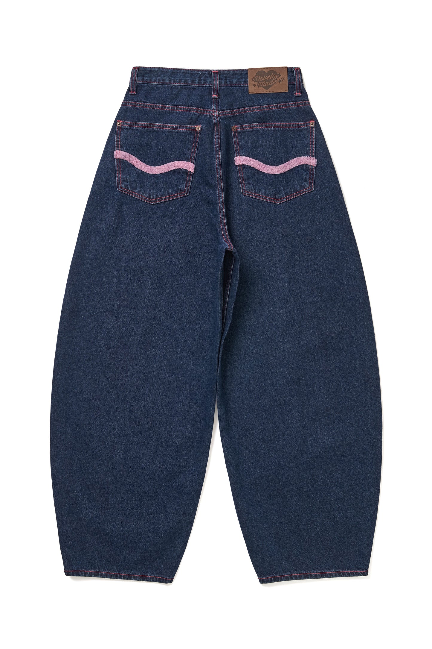 Develop Korea Pink Wave Jeans Blue | ODD EVEN