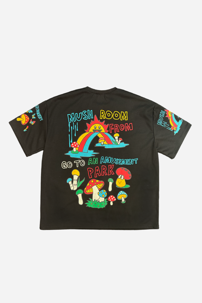 By Attention Mush Room T-Shirt Black | ODD EVEN