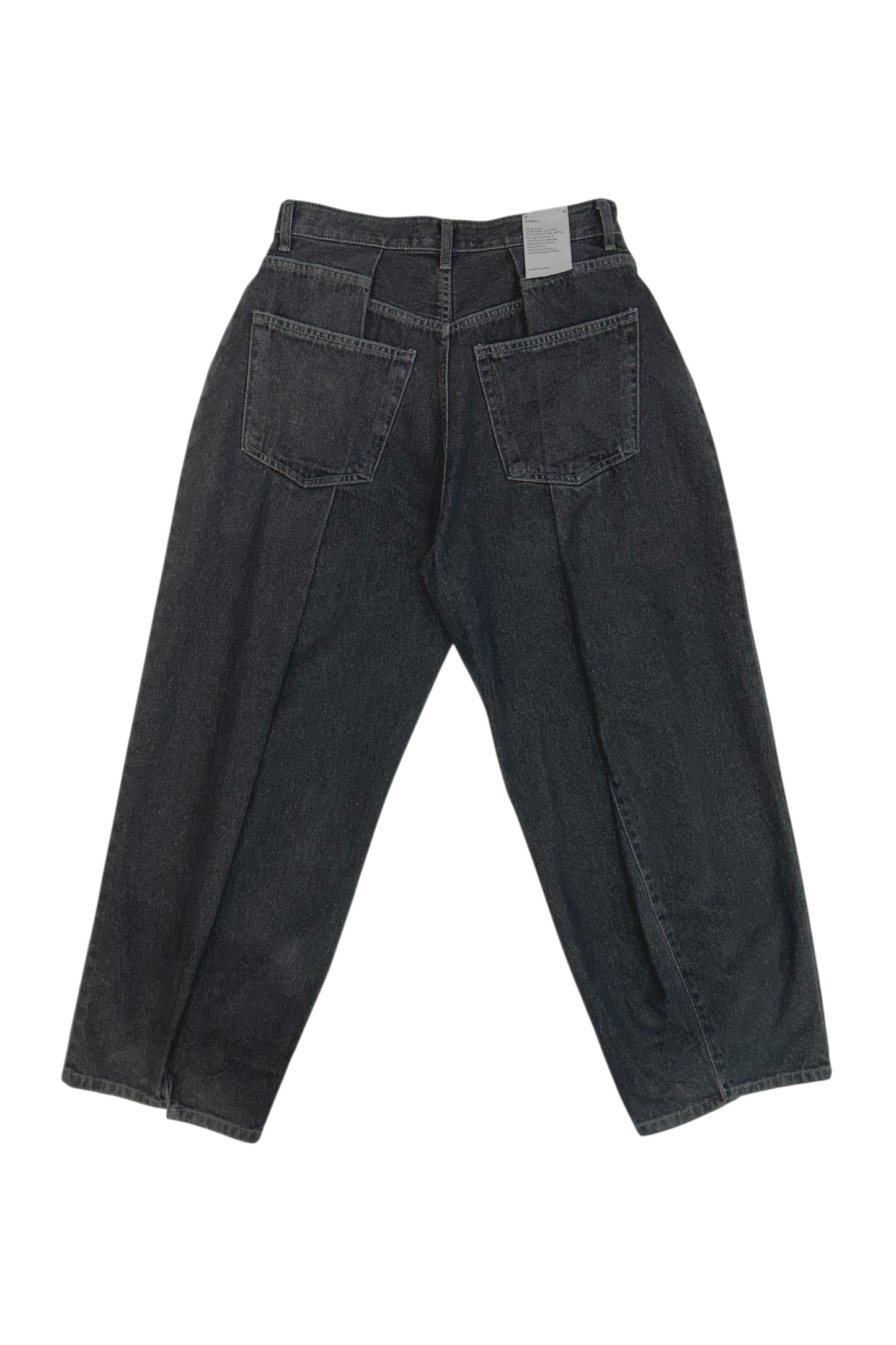 Howell Pleat Balloon Jeans Black | ODD EVEN