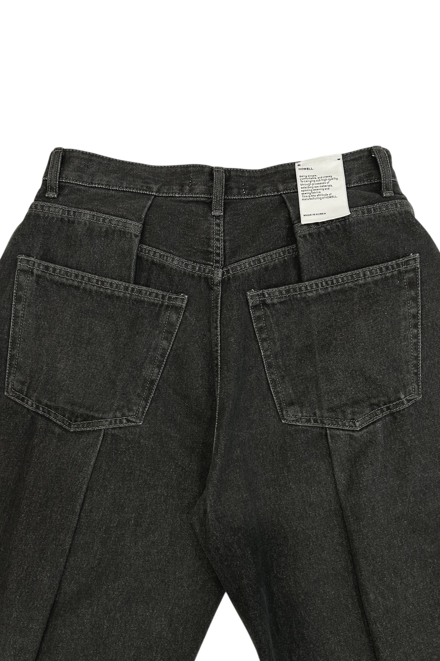 Howell Pleat Balloon Jeans Black | ODD EVEN