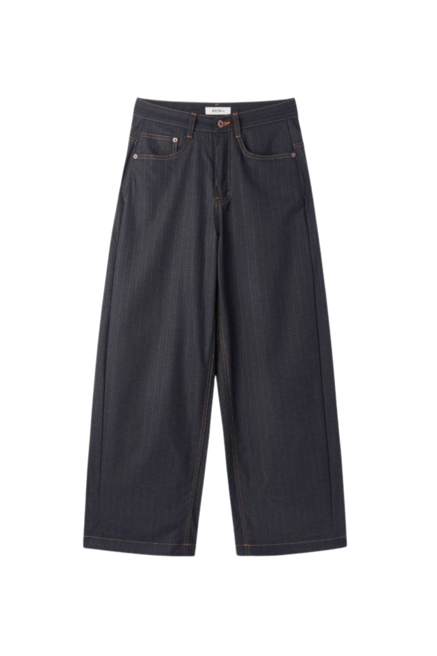 Develop Korea School Days Pinstripe Pants Dark Navy | ODD EVEN