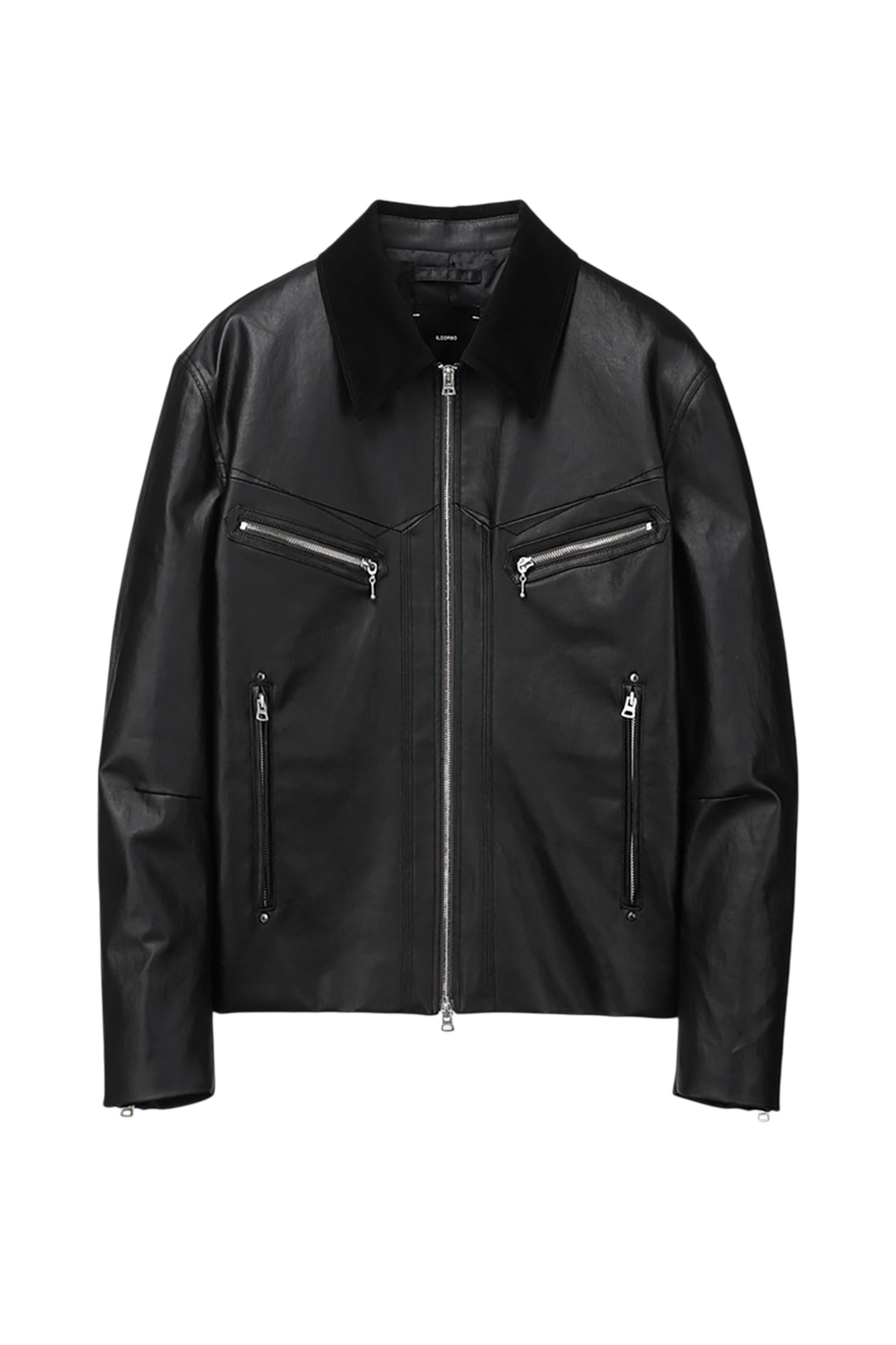 Ilcorso Skulls Crop Coated Jacket Black | ODD EVEN
