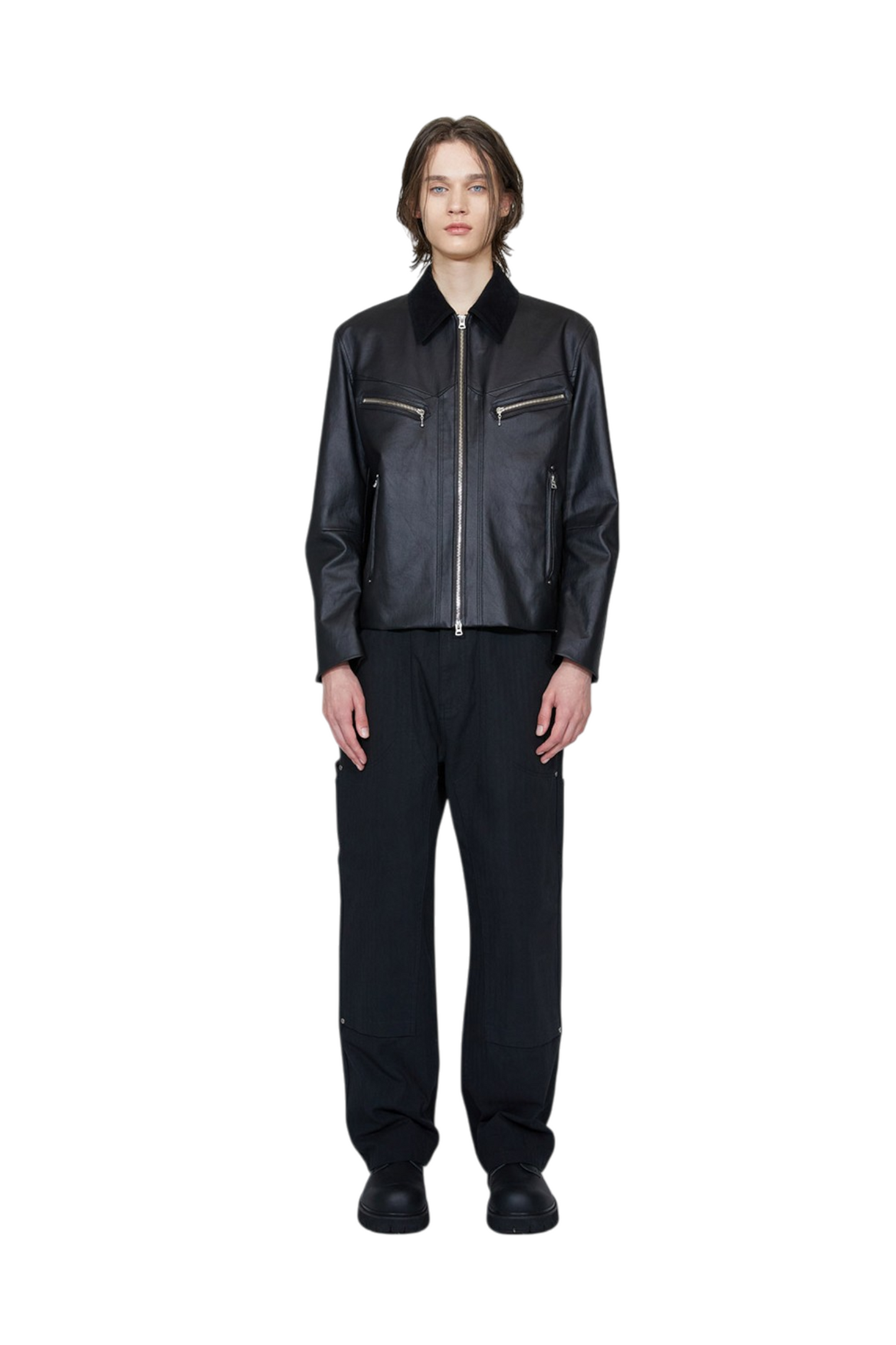 Ilcorso Skulls Crop Coated Jacket Black | ODD EVEN