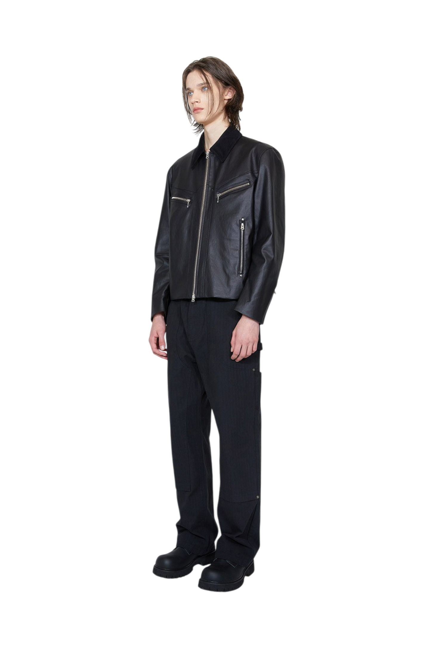 Ilcorso Skulls Crop Coated Jacket Black | ODD EVEN