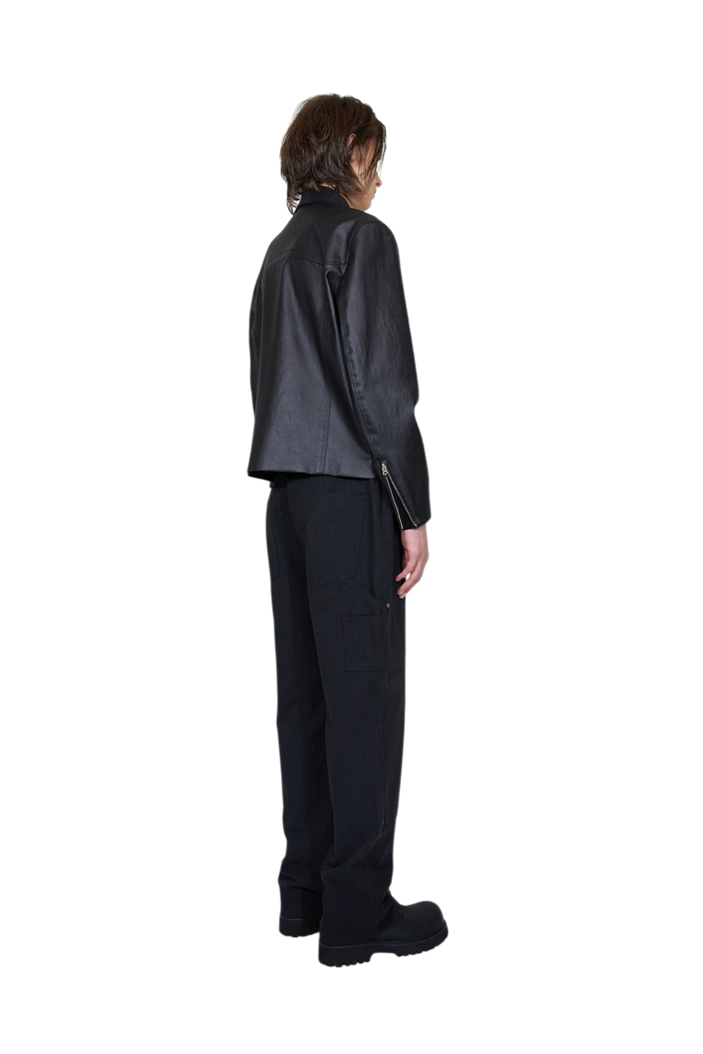 Ilcorso Skulls Crop Coated Jacket Black | ODD EVEN