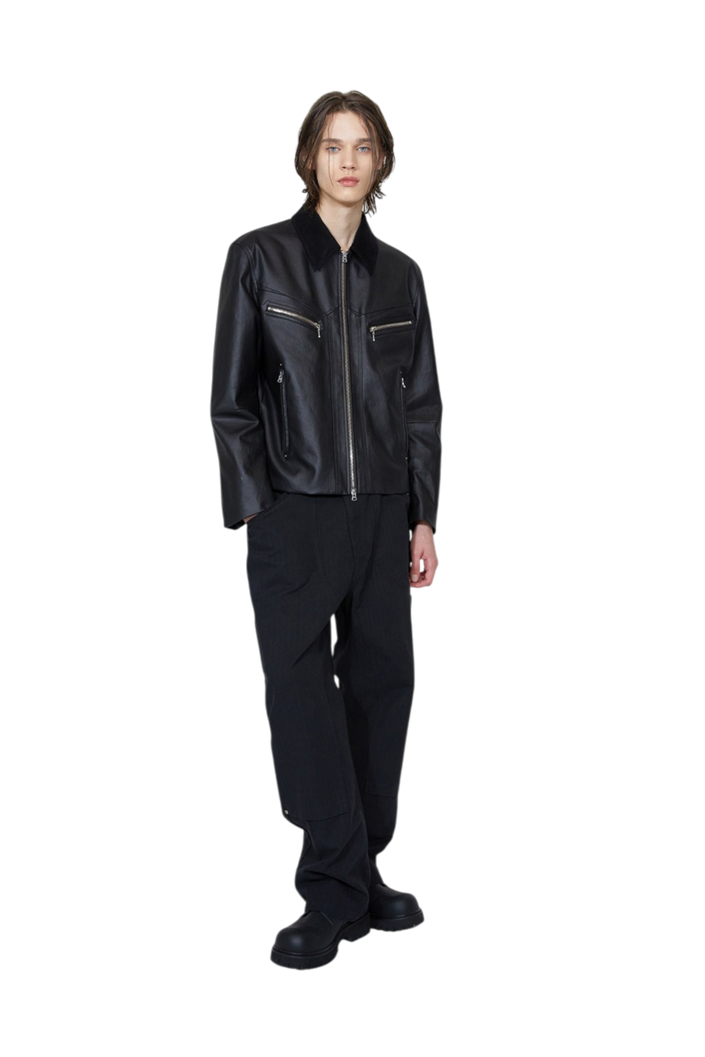 Ilcorso Skulls Crop Coated Jacket Black | ODD EVEN