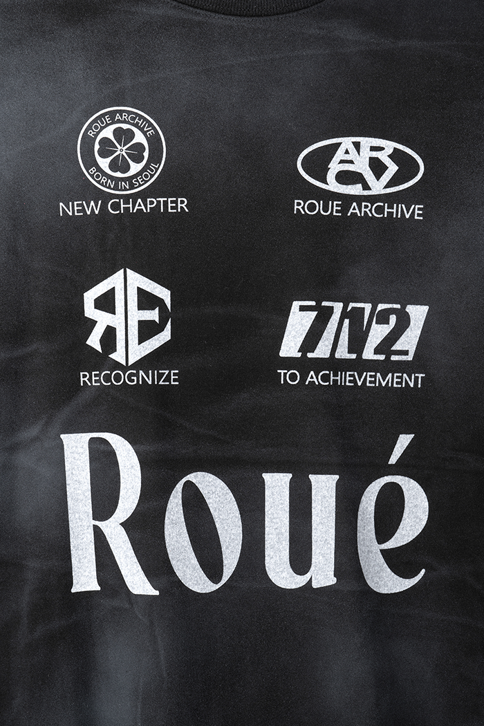 Roue Stamps Washed L/S Charcoal