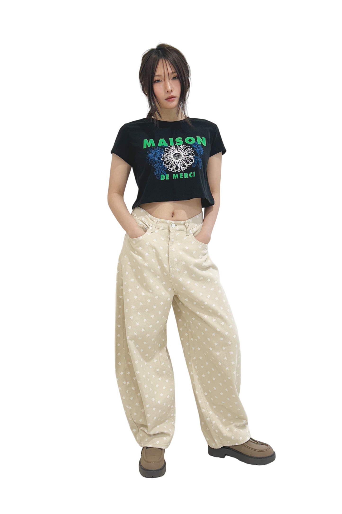 Develop Korea Starry Night Jeans White