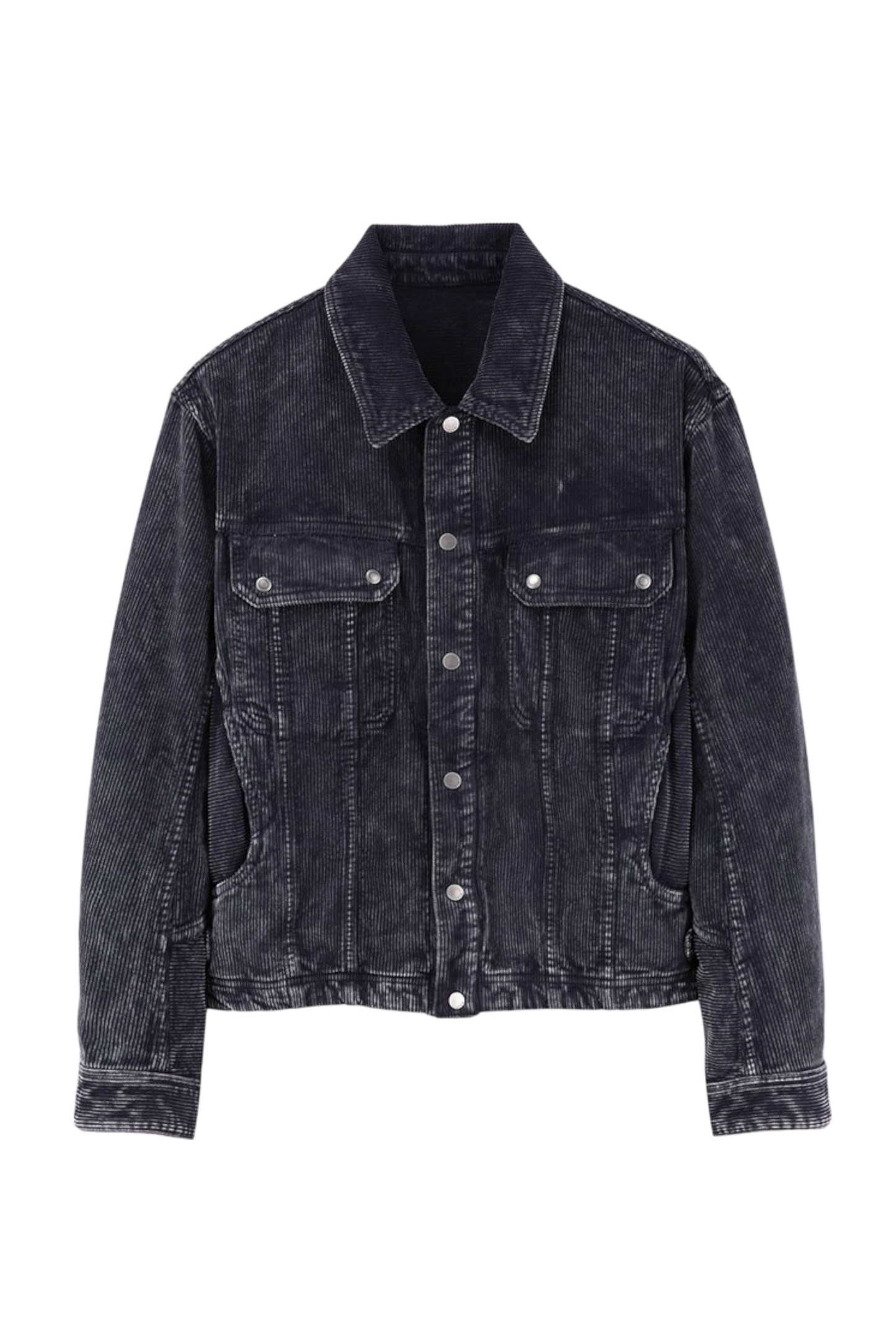 Ilcorso Washed Corduroy Trucker Jacket Charcoal | ODD EVEN