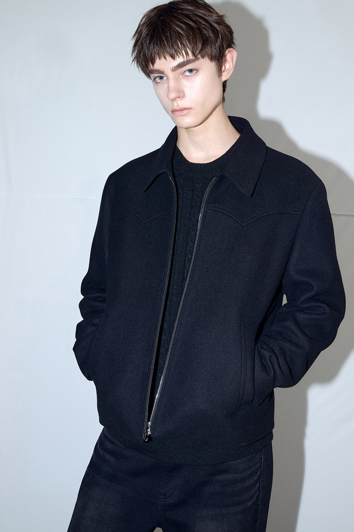 Ilcorso Western Wool Jacket Black | ODD EVEN