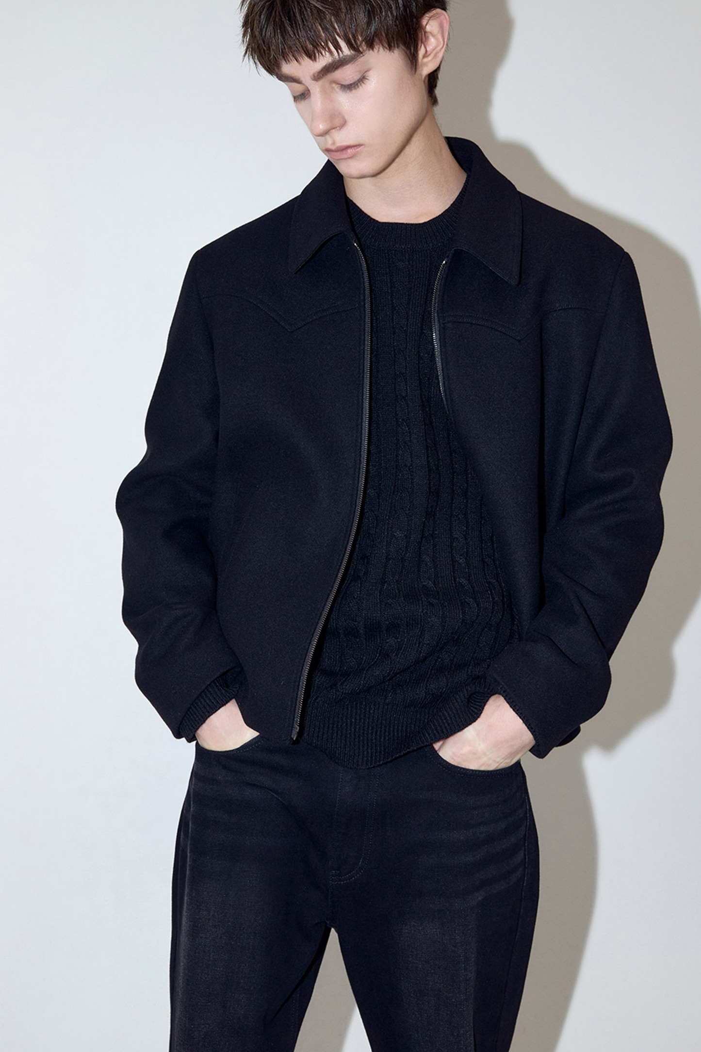 Ilcorso Western Wool Jacket Black | ODD EVEN