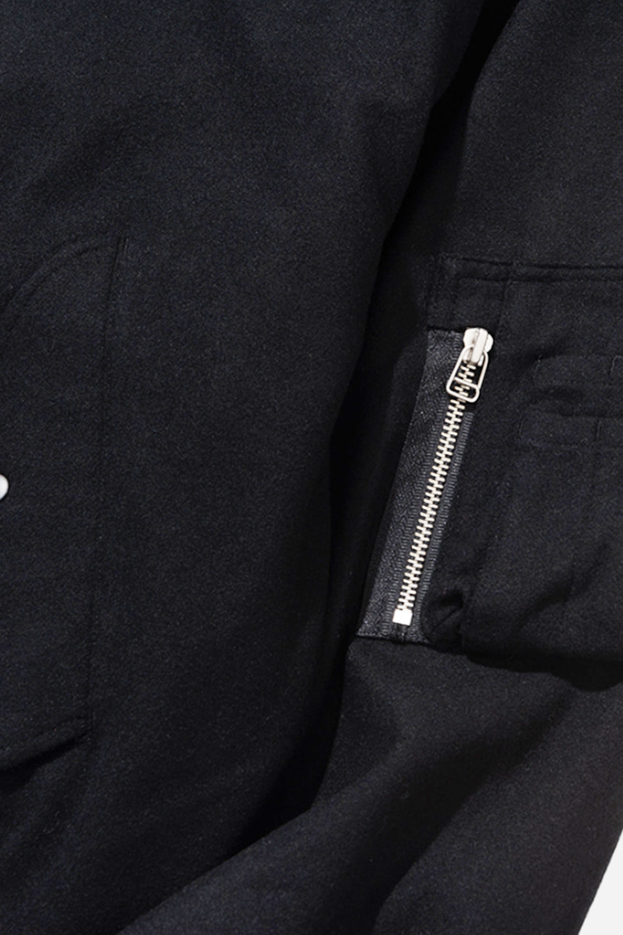 LJG Wool MA-1 Blouson Black | ODD EVEN