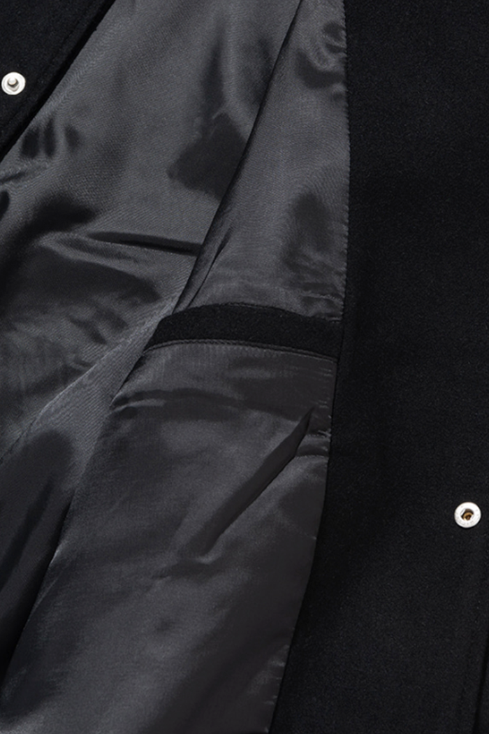 LJG Wool MA-1 Blouson Black | ODD EVEN