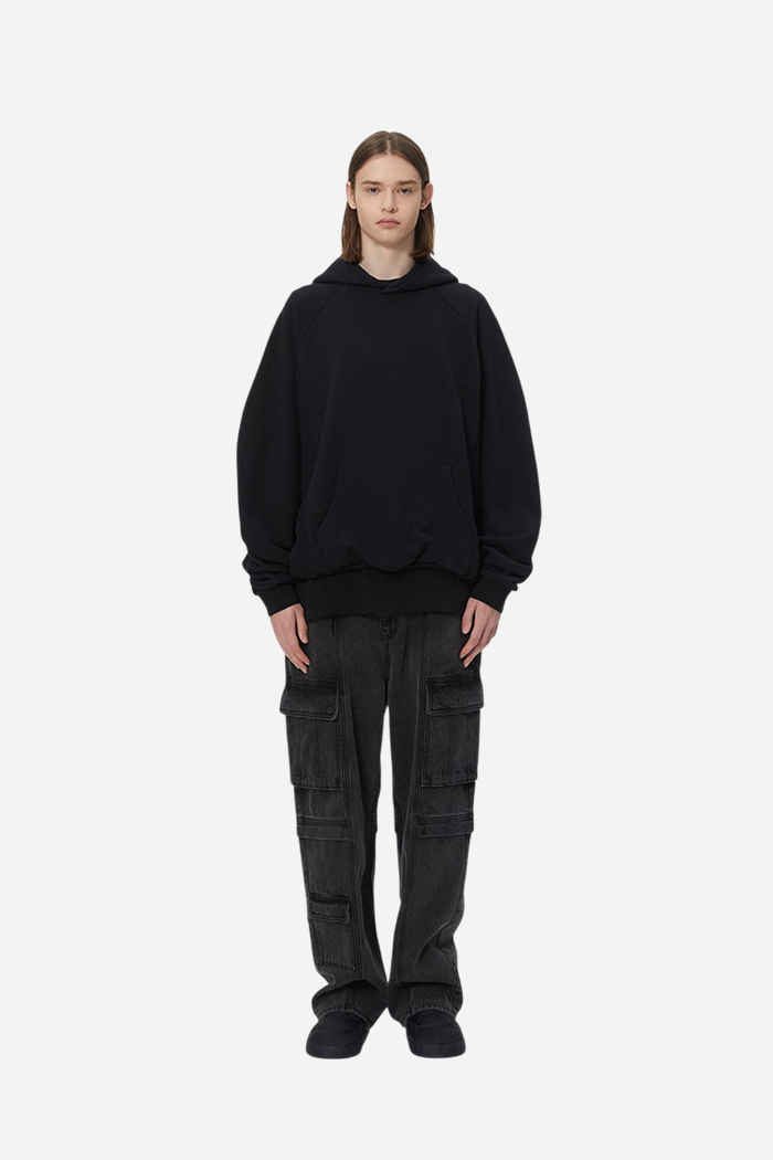 Ilcorso OAM Factory Pinched Hoodie Black | ODD EVEN