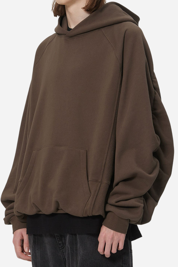 Ilcorso OAM Factory Pinched Hoodie Brown | ODD EVEN