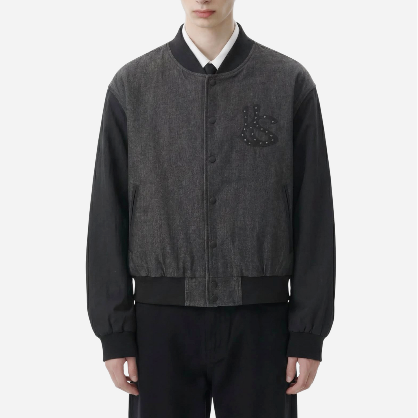 Kaleidoscope Varsity Letterman Jacket Black