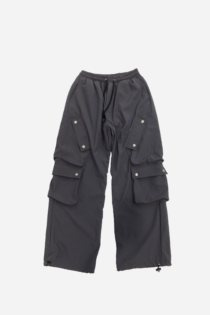 Game Snap button detail Cargo Pants Charcoal l ODD EVEN