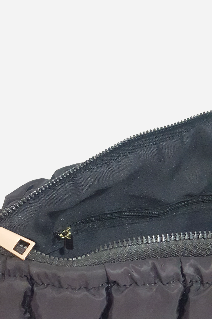 Plush Bubble Tote Medium Bag Black | ODD EVEN