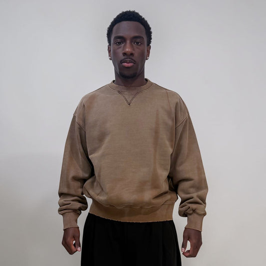 RAR Sunfade Effect VTG Sweatshirt Faded Camel